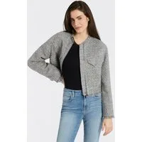 BOSS ORANGE Kurzblazer Jawelli Premium Damenmode mit Fransen-Details