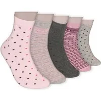 Die Sockenbude Kurzsocken WELLNESS (Bund, 10-Paar, rosa grau) gekämmte Baumwolle