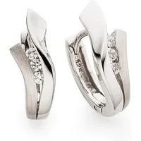 Bruno Banani Paar Creolen Schmuck Geschenk Silber 925 Ohrschmuck Ohrringe, mit Zirkonia (synth)