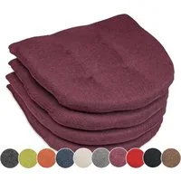 sunnypillow Stuhlkissen 4er Set Auflage 40x40 für Stühle, Bänke in Haus und Garten dick 5cm, Sitzkissen Sitzauflage Stuhlauflage Gartenkissen Esszimmerstuhl