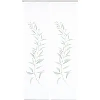 HOME WOHNIDEEN Schiebegardine HIG CELSO Schiebegardine rec. Polyester, 245x60 cm, 3D- Pflanzenranke (2 St), Paneelwagen, halbtransparent, Polyester (recycelt) Polyester