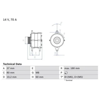 Bosch Lichtmaschine Nissan Primera P10