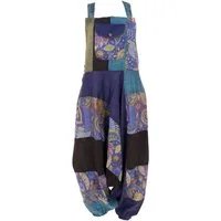 Guru-Shop Relaxhose Unikat Patchwork Boho Latzhose, bunter.. Ethno Style, alternative Bekleidung