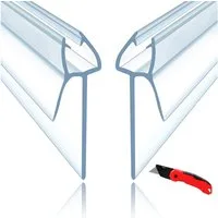 Montegoni Duschdichtung 2x100CM PVC Duschtürdichtung für 4mm 5mm 6mm Glasstärke, L: 100 cm, (2er Set), Ersatzdichtung für Duschtüren