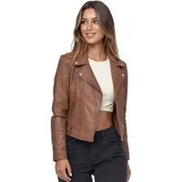 Tazzio Lederjacke F507 Biker Look mit coolen Zipper-Details & Reverskragen