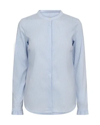 MOS MOSH - MMMattie Stripe Shirt light blue - Gr. - XS