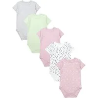 TupTam Kurzarmbody TupTam Mädchen Baby Body Kurzarm in Unifarben - 5er Pack