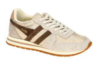 Gola CLB338YT Damen Sneaker gold/dark brown/cameo, Echtleder Velour + Synthetik