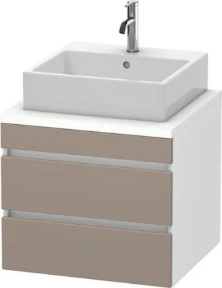 Duravit DuraStyle Konsolenwaschtischunterbau wandhängend Basalt & Weiß Matt 600x548x512 mm - DS53150 DS531504318