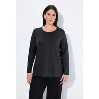 Ulla Popken T-Shirt Shirt Slim Rundhalsausschnitt Langarm