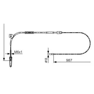 Bosch Handbremsseil vorne Mercedes A-Klasse W168