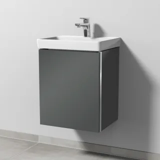 Sanipa 3way Waschtischunterbau zu Villeroy & Boch Avento Waschtisch mit 1 Tür, Anthrazit-Glanz BS61879