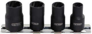 KS Tools 1/4" Spiral-Profil-Stecknuss-Satz, 4-tlg, 8-13mm - 913.1450