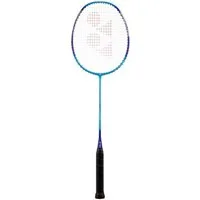 Yonex Badmintonschläger Nanoflare 001 Clear (grifflastig, flexibel) cyanblau - besaitet, Gewichtsklasse: 5U/G4