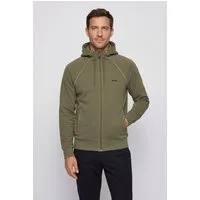 BOSS GREEN Sweatjacke mit Kapuze, Regular Fit, Eingrifftaschen