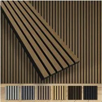 Hexim Wandpaneel, (Akustikpaneele 280x30cm Holz Grande - XXL Holzpaneele Platten Lamellen Wandverkleidung Echtholzfurnier 21mm Filz Schalldämmung MDF Braun 0,85m² Smoked Oak)