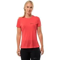 Jack Wolfskin Trainingsshirt Vonnan (atmungsaktiv, geruchshemmend) rot Damen