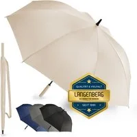 Langenberg Stockregenschirm LANGENBERG Regenschirm groß mit [Ø138 CM SPANNWEITE] Sturmfest, ☑ UNSERE EMPFEHLUNG