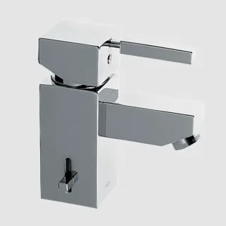 KAJA-Aquadrat Einhebel-Waschtischbatterie, kurzer Auslauf 95mm, glatter Körper, chrom 58035-C