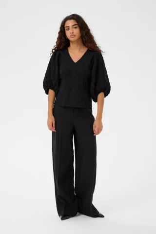 Kurzarm-Bluse SLMaybel Kurzarm-Bluse Slim fit black