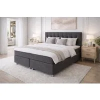 Tesla Dreams Boxspringbett Ronda 7-Zonen-Taschenfederkern, Wendematratze (Härtegrad wählbar) (inkl. Topper, Echtes Boxspring: Taschenfederkern in Box & Matratze), Individuell: H2/H3–H3/H4, 4 Topper zur Wahl, Premium Komfort