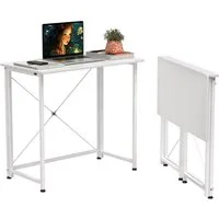 JEOBEST Computertisch Faltbar Tisch, Faltbarer Kleiner Schreibtisch Platzsparend, Klappbar PC Tisch 80 x 45 x 75cm