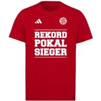 adidas Performance T-Shirt FC Bayern München, T-Shirt Rekordpokalsieger, Herren, Rot