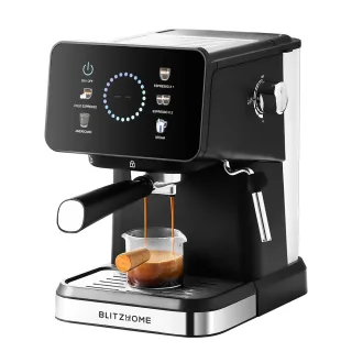 [EU Direct] BlitzHome® CM3171 20 Bar Semi-Automatic Espresso Machine Compact 1.5L Water Tank PID Temperature Control Tou