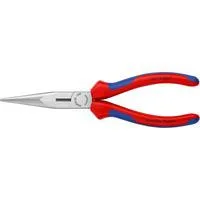Flachrundzange 26 12 200, Greifzange rot/blau, gezahnte Griffflächen
