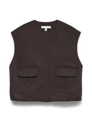 VERO MODA - VMVIGGA SL OVERSIZED WAISTCOAT PRM Chocolate Torte - Gr. - 38