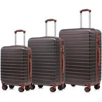 YONSLY Handgepäckkoffer Reisekoffer Trolley Rollkoffer Gepäckset Hartschale für Reisen, 4 Rollen, mit 360° Rollen, Zahlenschloss, ABS-Hartschale und Gummigriff