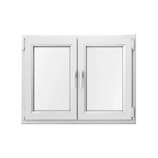 Doppelflügelfenster ohne Mittelsteg, Kunststoff, aluplast IDEAL® 4000, Weiß, 100x80 cm, individuell konfigurieren