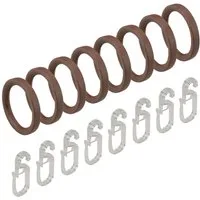 Liedeco Gardinenring, Gardinenstangen, (Set, 8-St., mit Faltenlegehaken), für Gardinenstangen Ø 16 mm