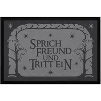 MoonWorks Fußmatte Fußmatte mit Spruch Sprich Freund und tritt ein Losungswort, rechteckig