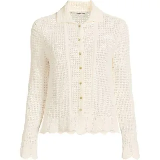 Cardigan in Häkel-Optik für Damen in Petite-Größe, Damen, size: petite, Elfenbein, by Lands' End
