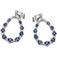 Firetti Paar Ohrstecker Schmuck Geschenk Silber 925 Ohrschmuck Tropfen Glitzer, mit Zirkonia (synth)