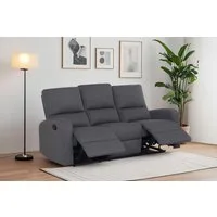 Home affaire 3-Sitzer TOURNAY manuelle Relaxfunktion, Liegefunktion (105°-135), Webstoff, Reclinerfunktion in 2 Sitzen (links u. rechts)