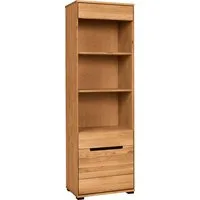 Home affaire Vitrine Vitrine LOLA B/T/H: 62,5/196,5/40,5cm Eiche teilmassiv, Türen mit dampfer