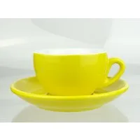 Nuova Point Cappuccinotasse dickwandig, gelb, max 200 ml, 2-tlg., Porzellan