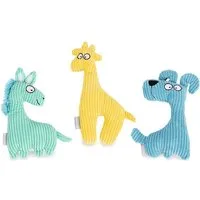 Beeztees Tierkuscheltier Hundespielzeug gerippt Hund blau