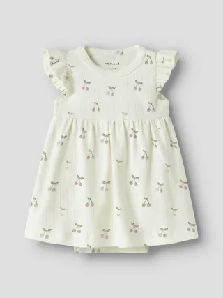 NAME IT - NBFFICHERRY CAPSL BODYDRESS cloud dancer - Gr. - 68