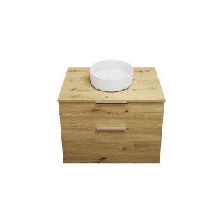 Burgbad Keramik Waschtisch-Set Eqio Eiche Dekor Urban/Alpinweiss, SGUM080F5662C0001 SGUM080F5662C0001