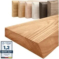 LAMO Manufaktur Wandregal Pure: ohne Montage Set 40 cm, Komplett-Set, 40mm stake Massivholzplatte