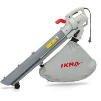 ikra GmbH Elektro-Laubbläser IBV 3000, 3in1 Gerät, bis 240km/h Blaskraft, inkl. 45 L Fangsack