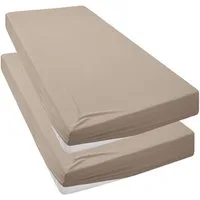 OTTO home Spannbettlaken Desner, Microfaser, Gummizug: rundum, (2 Stück), Mikrofaser, für Matratzen bis 20cm Höhe, 100% Polyester, Bettlaken