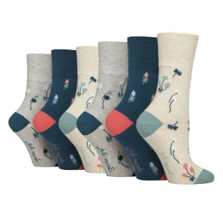 6 Paar Damen Nicht-Elastische Weiche Oberteile Diabetiker Socken