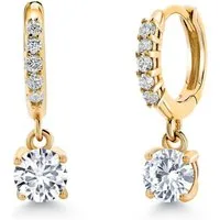Jumpeak Paar Ohrstecker 585 Gold, 0,5 Karat Diamant im Rundschliff, Damenohrringe, E, VS1, 3EX, IGI-Zertifikat Diamantohrringe für Damen, Geschenk