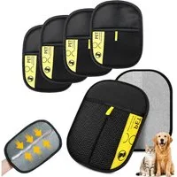 Keyura Fellpflegehandschuh 6 Stück Pet Hair Remover Katzenhandschuh, Antistatische Handschuhe, für Katzen und Hunde, (Doppelseitige Fellhandschuhe, Katze Pet Grooming Gloves, 6-tlg), für Waschen Enthaaren, Reinigung von Teppichen Sofas