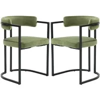 WAHSON OFFICE CHAIRS Esszimmerstuhl 2/4er Set Samt/Kunstleder/Kunstfell-Eckstühle, schwarze Metallbeine (2 St)