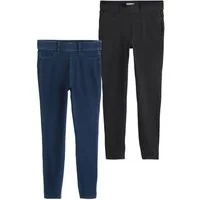 Next Jeansleggings Lange Jeansleggings, 2er-Pack – Kurzgröße (2-tlg)